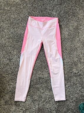 Outdoor Voices Pink Colorblock Girls' Leggings